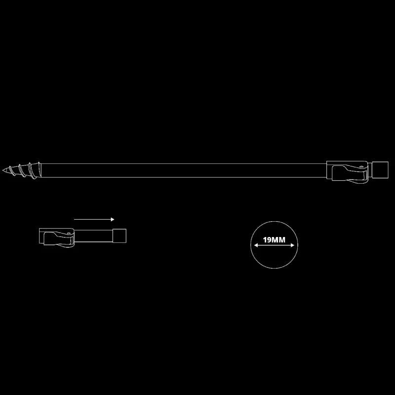 Телескопично колче STRATEGY Stormpole 19 mm 130 - 250 cm