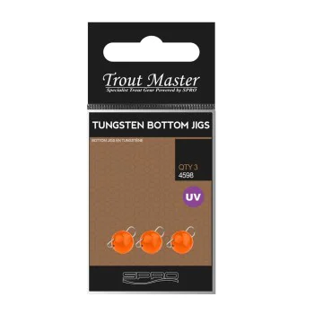 Чебурашка TROUT MASTER Tungsten Bottom Jigs - UV Orange