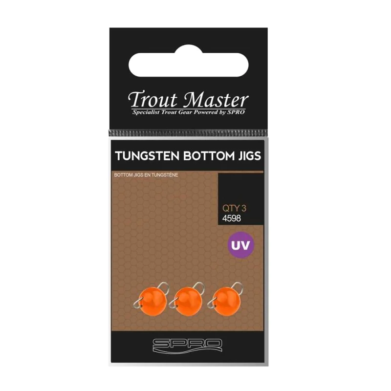 Чебурашка TROUT MASTER Tungsten Bottom Jigs - UV Orange