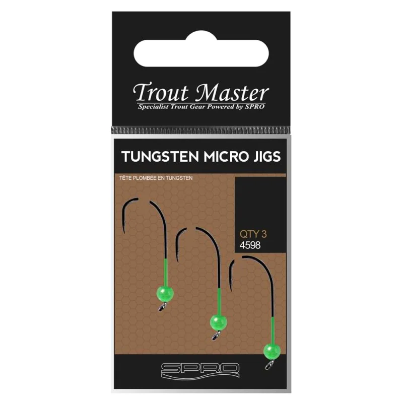 Джиг глави TROUT MASTER - Tungsten Micro Jigs - UV Green