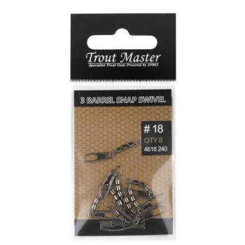 Троен вирбел TROUT MASTER 3 Barrel Snap Swivel