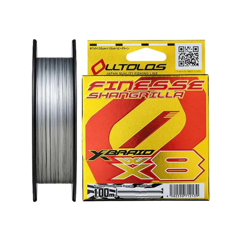Плетено влакно YGK X-Braid Olltolos PEWX8 Finesse Shangrilla - 100m