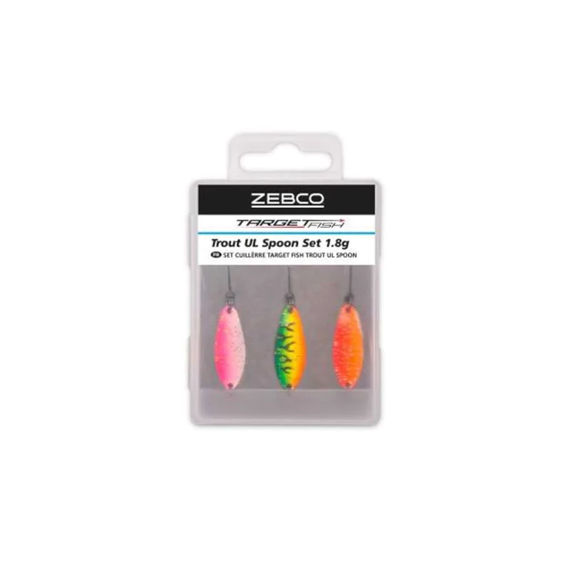 Клатушки ZEBCO Target Fish Trout UL Spoon Set 1.8g