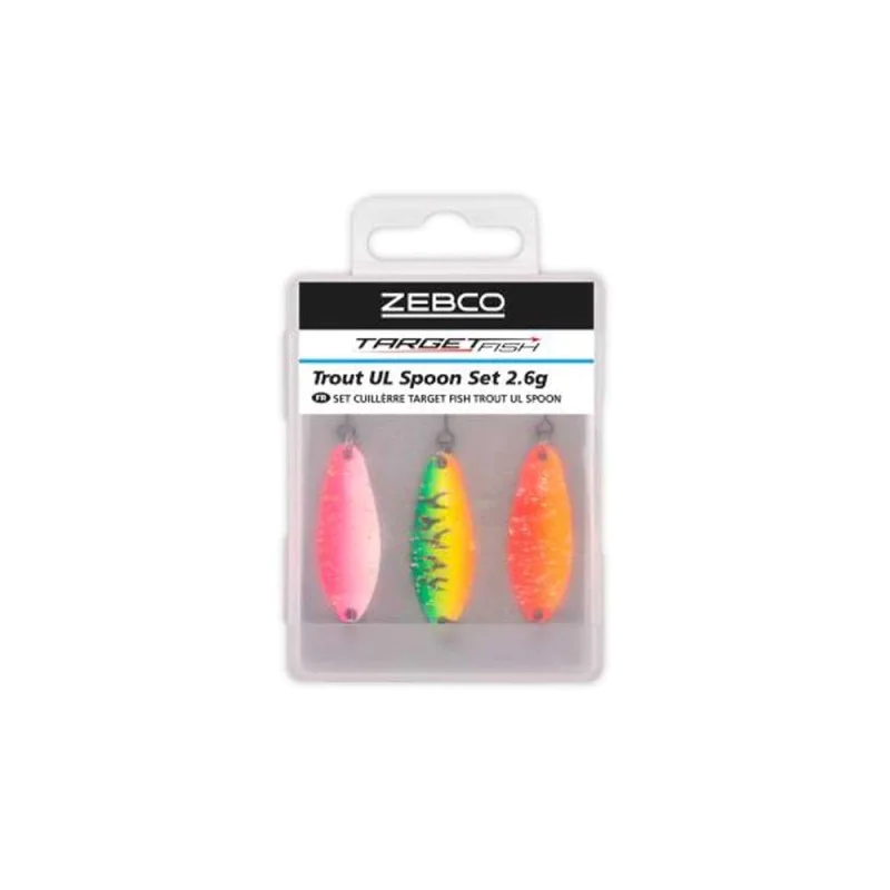 Клатушки ZEBCO Target Fish Trout UL Spoon Set 2.6g