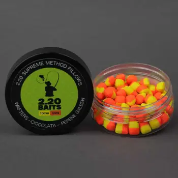 2.20 Baits Wafter Supreme Pillows Yellow-Orange 10 mm Chocolate & Yellow Melon 50 ml