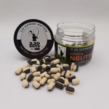 2.20 Baits Wafter Supreme White - Black 4 mm Cream & N-Butyric 50 ml