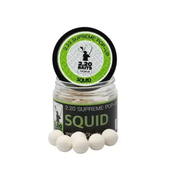 2.20 Baits Pop-Up Supreme White 16 mm Squid 100 ml