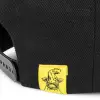 BLACK CAT Black Flat Peak Cap