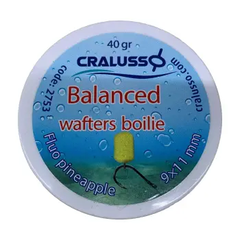 CRALUSSO Balanced Wafters Boilie Fluo Pineapple 9x11mm 40g