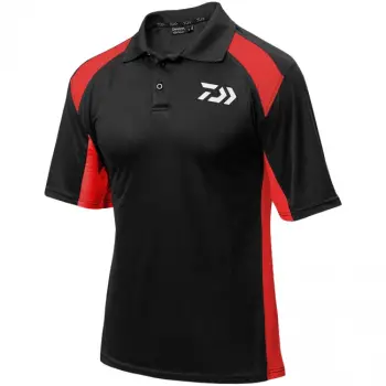 DAIWA Polo Shirt Black & Red