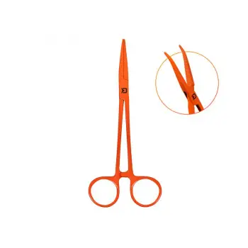 DELPHIN ATAK! Reflex Curved Forceps - 13cm