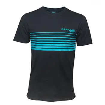 DRENNAN T-Shirt Black Aqua