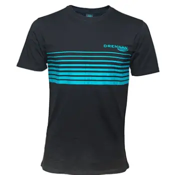 DRENNAN T-Shirt Black Aqua