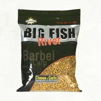 DYNAMITE BAITS Big Fish River Cheese and Garlic Pellets 4, 6, 8mm 1.8kg