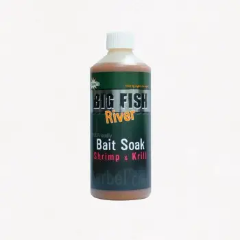DYNAMITE BAITS Big Fish River Bait Soak – Shrimp and Krill 500ml