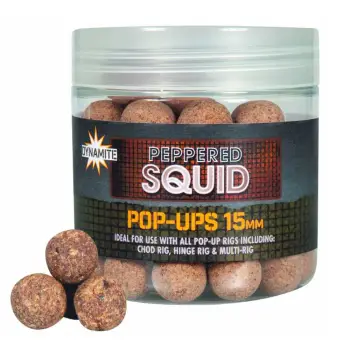DYNAMITE BAITS Peppered Squid Foodbait Pop-ups 15mm