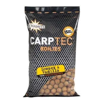 DYNAMITE BAITS Scopex and Vanilla Carp Tec Boilies 15mm 1.8kg