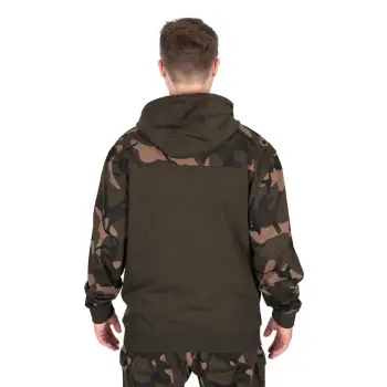 FOX LW Khaki with Camo Split Zip Hoody