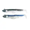 FIIISH Black Minnow No2 Double Combo 2 Jig Heads 10g - 2 Lure Bodies 9cm