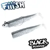 FIIISH Black Minnow No1 Combo Jig Head 4.5g - 2 Lure Bodies 7cm