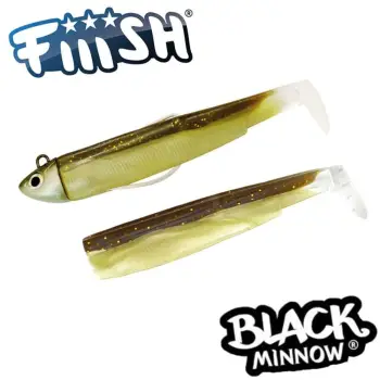FIIISH Black Minnow No1 Combo Jig Head 4.5g - 2 Lure Bodies 7cm