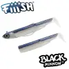 FIIISH Black Minnow No1 Combo Jig Head 6g - 2 Lure Bodies 7cm