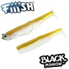 FIIISH Black Minnow No2.5 Combo Jig Head 8g - 2 Lure Bodies 10.5cm