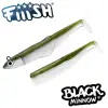 FIIISH Black Minnow No2.5 Combo Jig Head 16g - 2 Lure Bodies 10.5cm