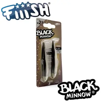 FIIISH Black Minnow No2.5 Double Combo 2 Jig Heads 8g - 2 Lure Bodies 10.5cm