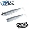 FIIISH Black Minnow No2.5 Combo Jig Head 12g - 2 Lure Bodies 10.5cm