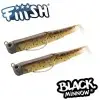 FIIISH Black Minnow No3 Double Combo 2 Jig Heads 16g - 2 Lure Bodies 12cm