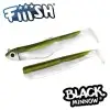 FIIISH Black Minnow No2.5 Combo Jig Head 26g - 2 Lure Bodies 10.5cm