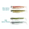 FIIISH Black Minnow No1 Double Combo 2 Jig Heads 3g - 2 Lure Bodies 7cm