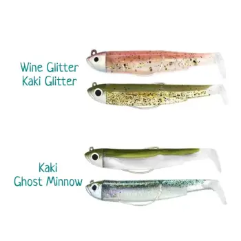 FIIISH Black Minnow No1 Double Combo 2 Jig Heads 3g - 2 Lure Bodies 7cm