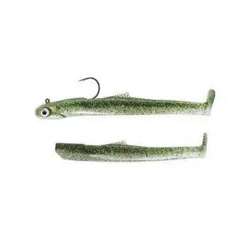 FIIISH Mud Digger 65 Combo Medium - Jig Head 4g Kaki + 2 Lure Bodies 6.5cm