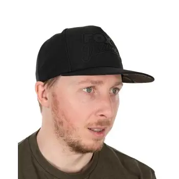 FOX Black with Camo Flat Peak Snapback Hat