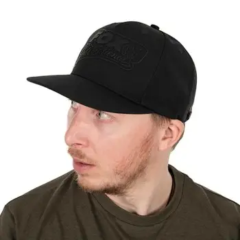 FOX Black with Camo Flat Peak Snapback Hat