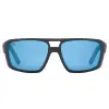HOBIE El Matador Sunglasses Satin Black with Grey-Cobalt Mirror 
