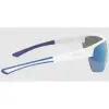 HOBIE Echo Sunglasses - Satin White-Blue with Grey-Cobalt Mirror