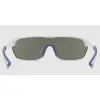 HOBIE Echo Sunglasses - Satin White-Blue with Grey-Cobalt Mirror