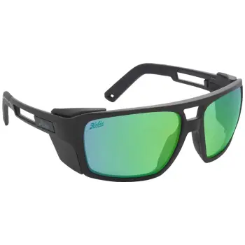 HOBIE El Matador Sunglasses Satin Black - Copper with Sea Green Mirror