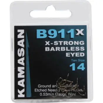 KAMASAN B911 X-strong Barbless Eyed