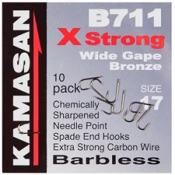 KAMASAN B711 X Strong Wide Gape Barbless