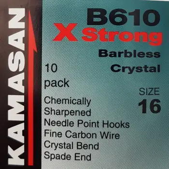 KAMASAN B610 X Strong Barbless Crystal