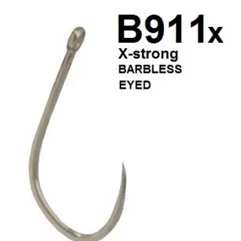 KAMASAN B911 X-strong Barbless Eyed