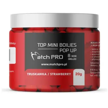 MatchPro Top Boilies Pop Up 8mm 20g Strawberry
