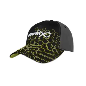 MATRIX Hex Print Baseball Cap Black
