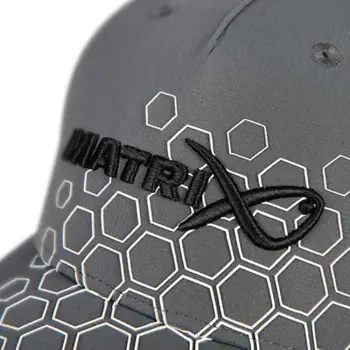 MATRIX Hex Print Baseball Cap Grey