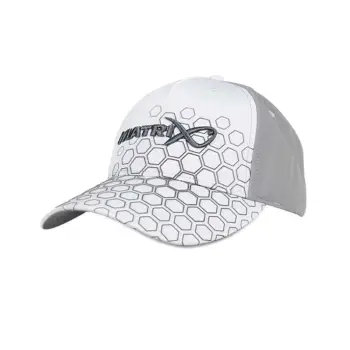 MATRIX Hex Print Baseball Cap White
