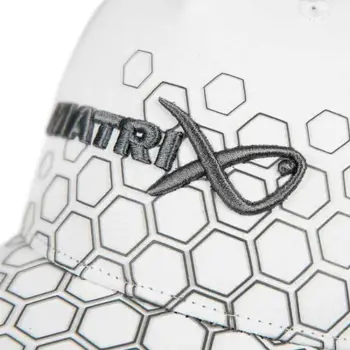 MATRIX Hex Print Baseball Cap White